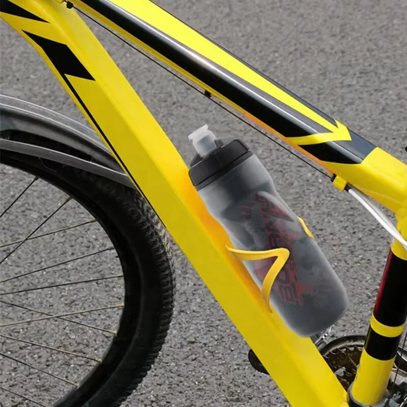 Bike Water Bottle 600Ml Mountain Cycling Water Bottle PP5 Heat-And Ice-Protected Bottle Outdoor Sports Cup
