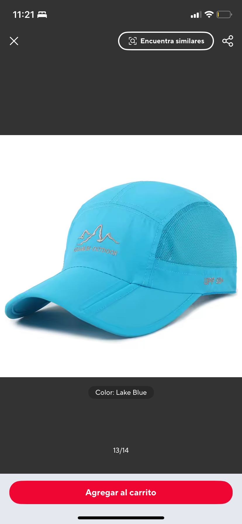 Gorra para senderismo
