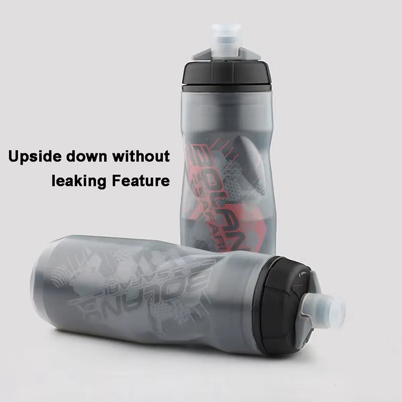 Bike Water Bottle 600Ml Mountain Cycling Water Bottle PP5 Heat-And Ice-Protected Bottle Outdoor Sports Cup
