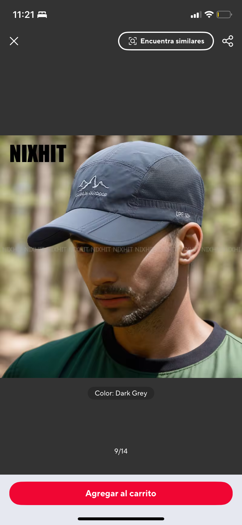 Gorra para senderismo