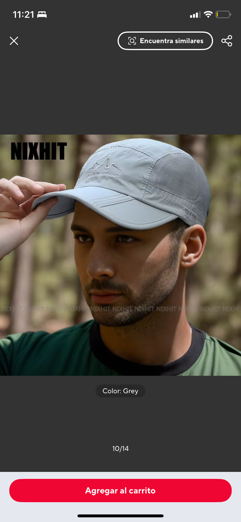Gorra para senderismo