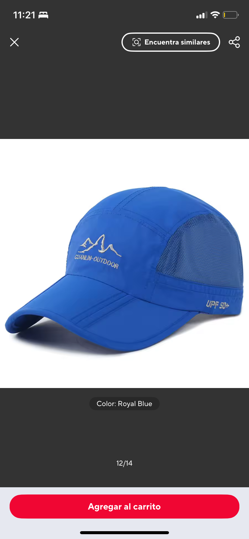 Gorra para senderismo