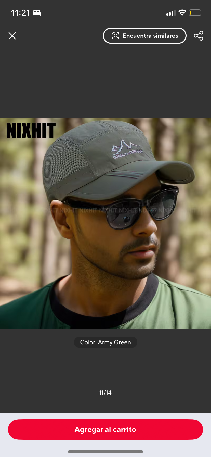 Gorra para senderismo